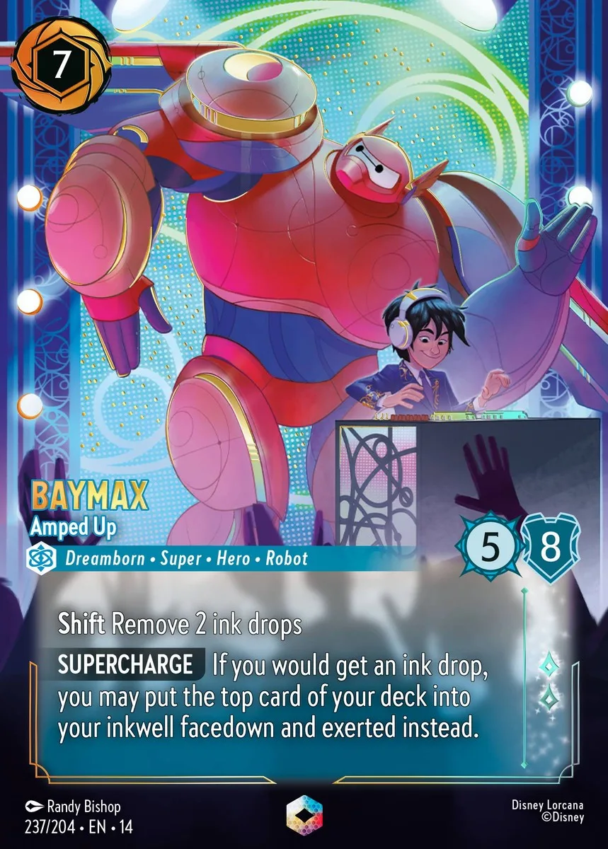 Baymax Amped Up Disney Lorcana card