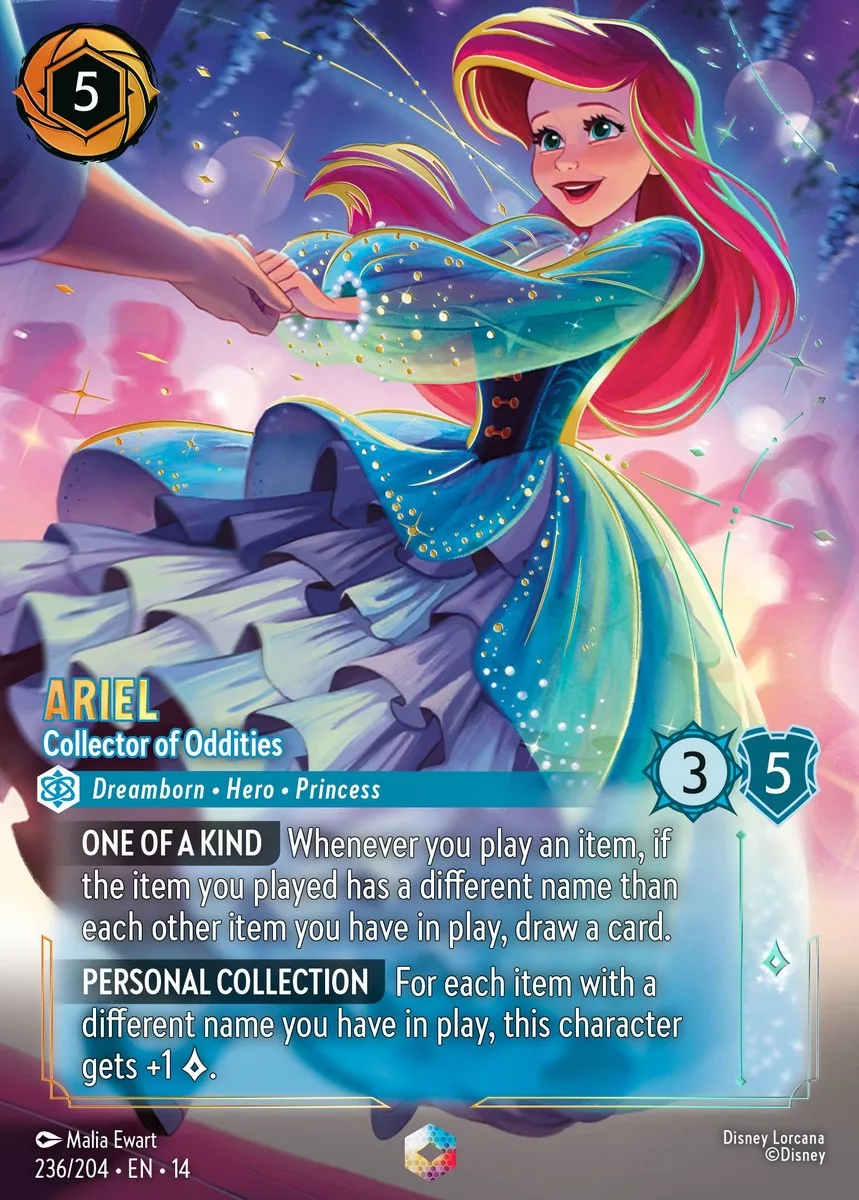 Ariel Collector of Oddities Disney Lorcana card