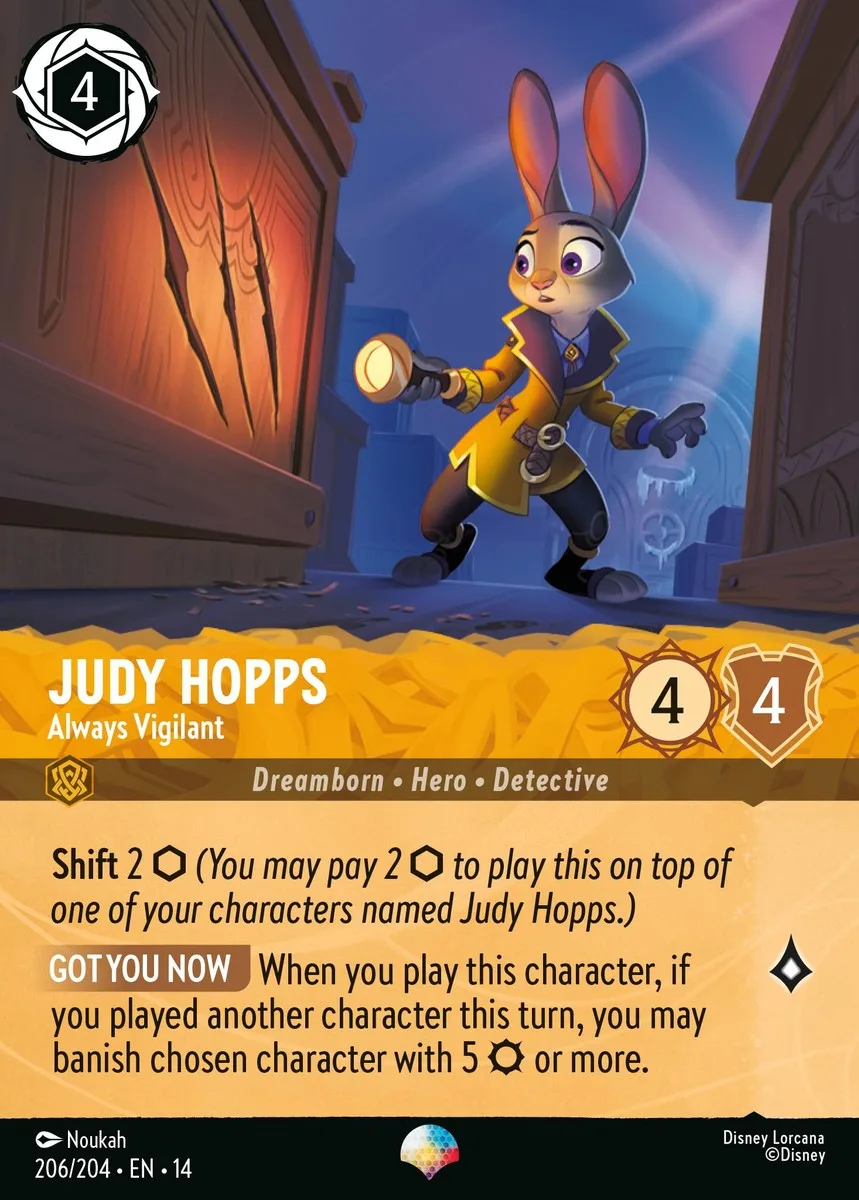 Judy Hopps Always Vigilant Disney Lorcana card