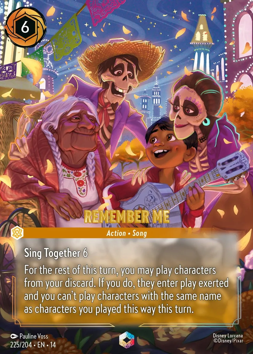 Remember Me song card Disney Lorcana