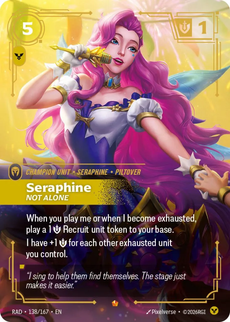 Seraphine Not Alone revealed card Riftbound Radiance