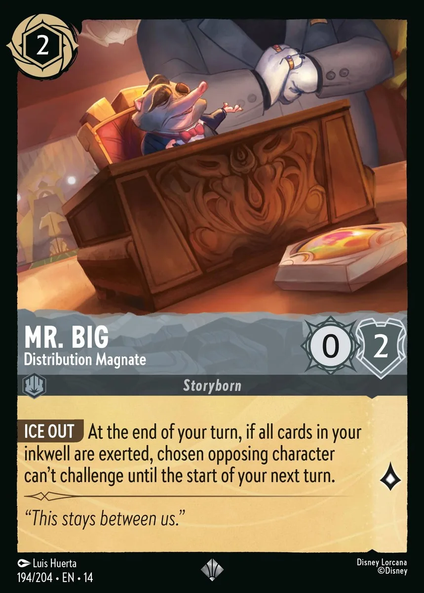 Mr Big Distribution Magnate Disney Lorcana card