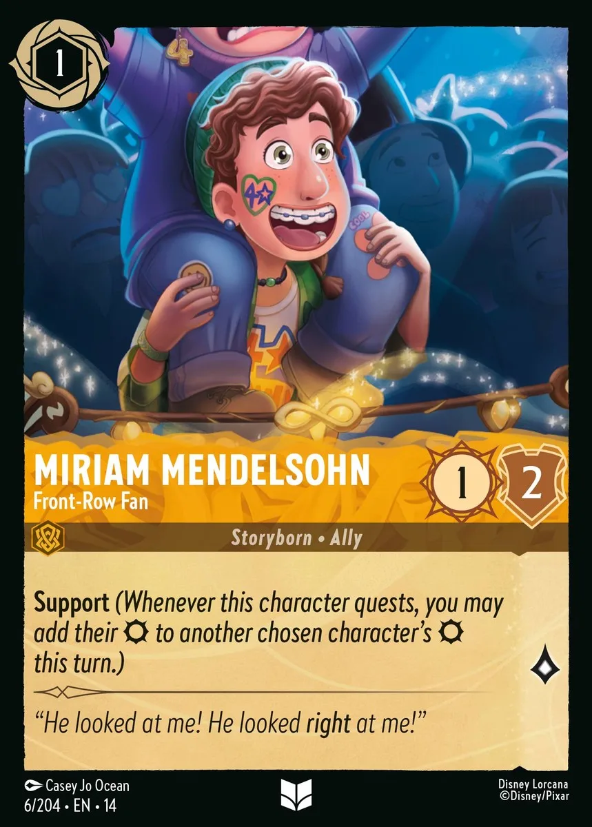 Miriam Mendelsohn Front-Row Fan Disney Lorcana card
