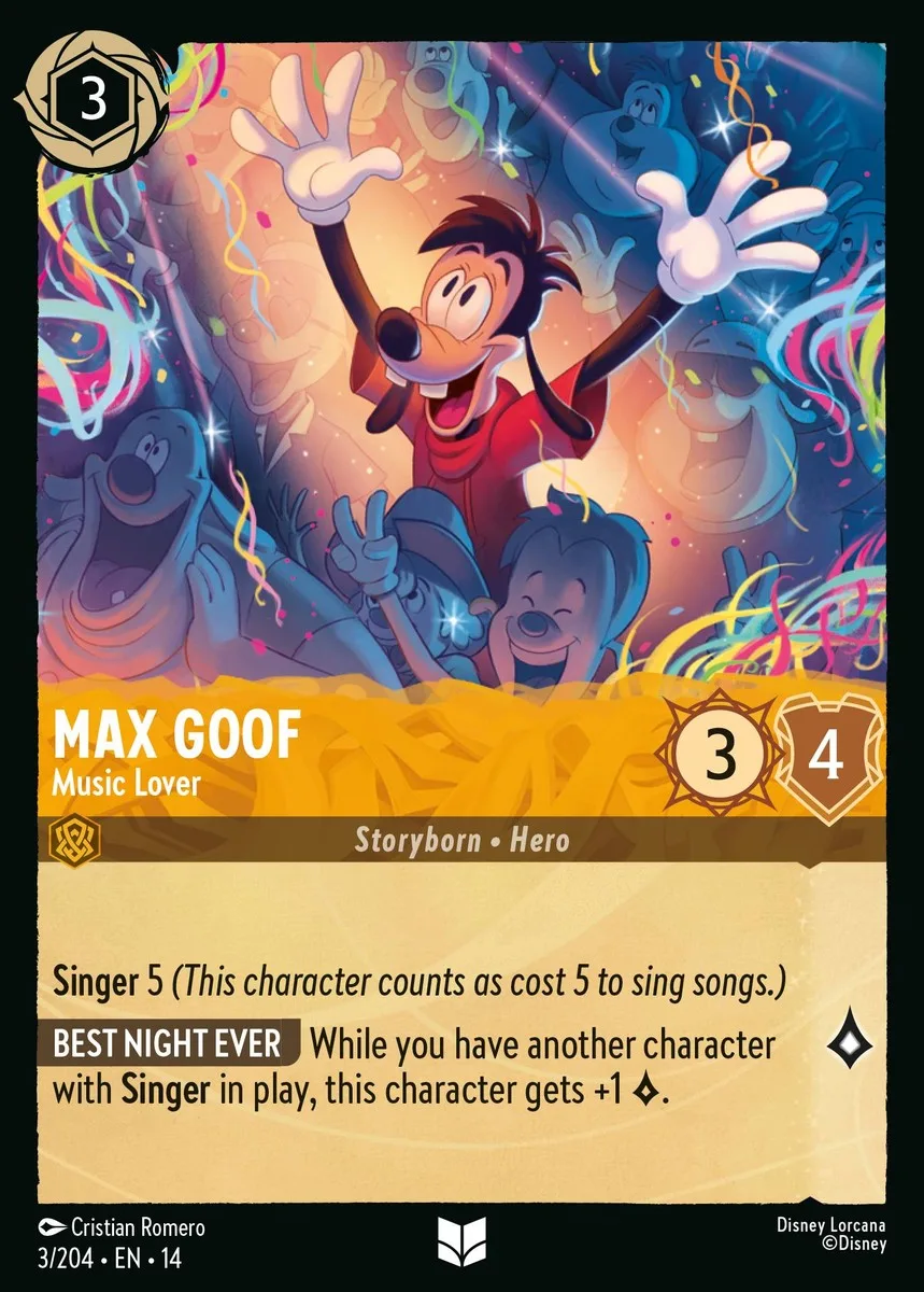 Max Goof Music Lover Disney Lorcana card
